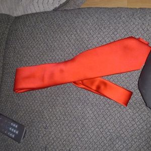 Men's red silk tie
